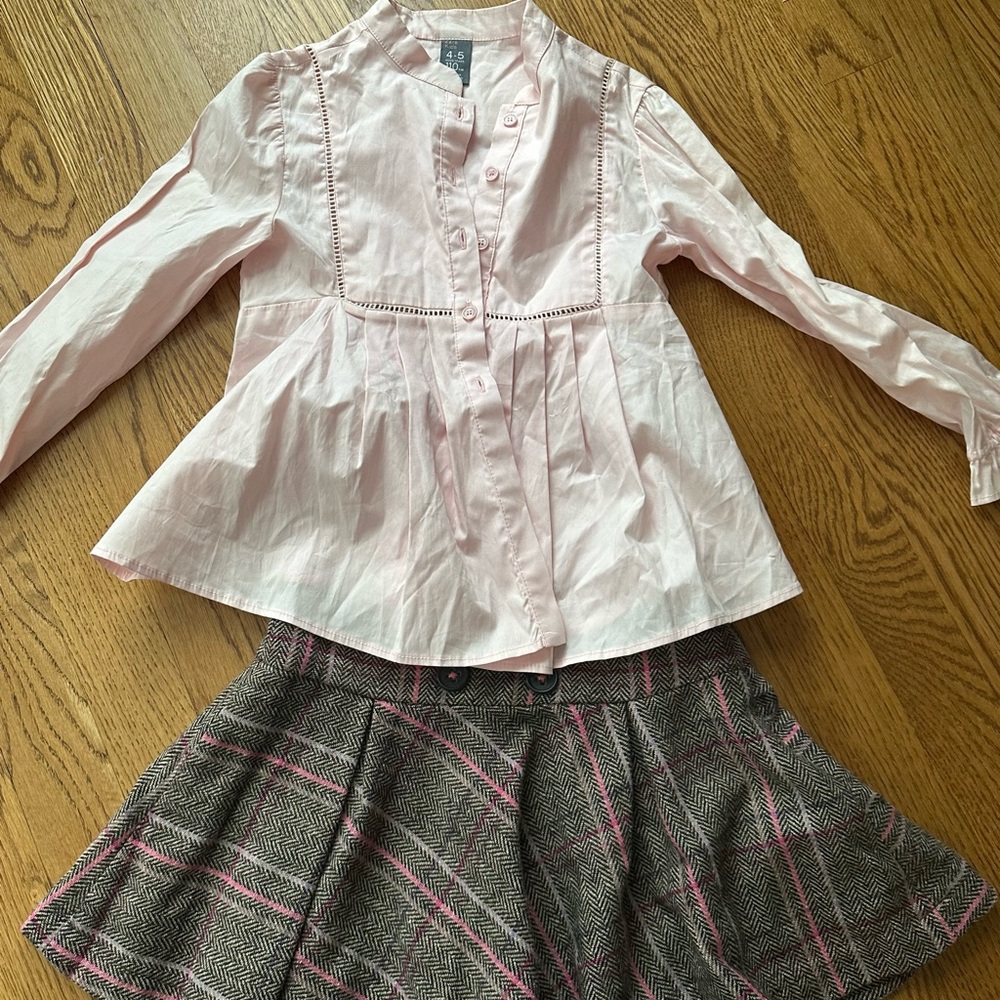Two piece zara skirt and top size 4-5 worn once great for holidays